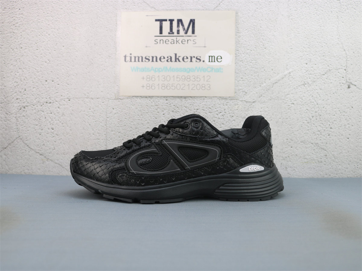 Dior B30 Black Python Skin Men Trainers